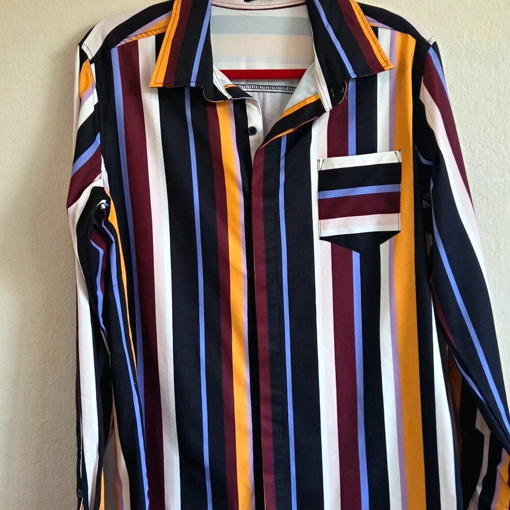 Vintage Zaful Shirt – Small – China – Multicolor Stripes
